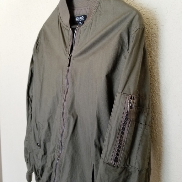 BUFFALO Olive Green Bomber Jacket - Picture 3 of 6